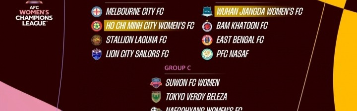 女足亚冠分组：卫冕冠军武汉女足好签，日韩朝三国球队分在同组